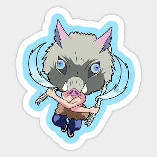 Inosuke Chibi Design. Sticker